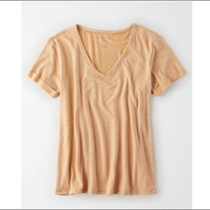 American eagle soft and sexy yellow stripped shirt